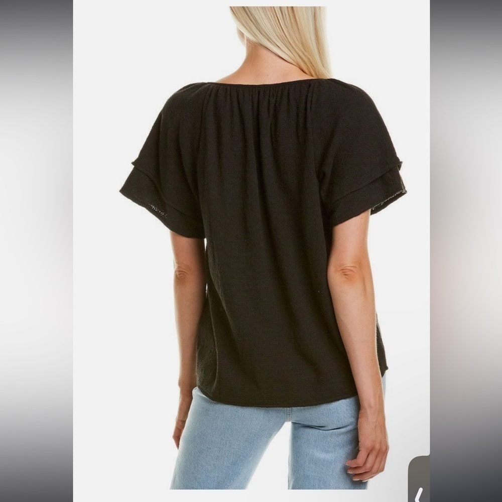 Madewell Texture & Thread Tiered Sleeve Top NWT - Picture 2 of 5